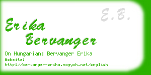 erika bervanger business card